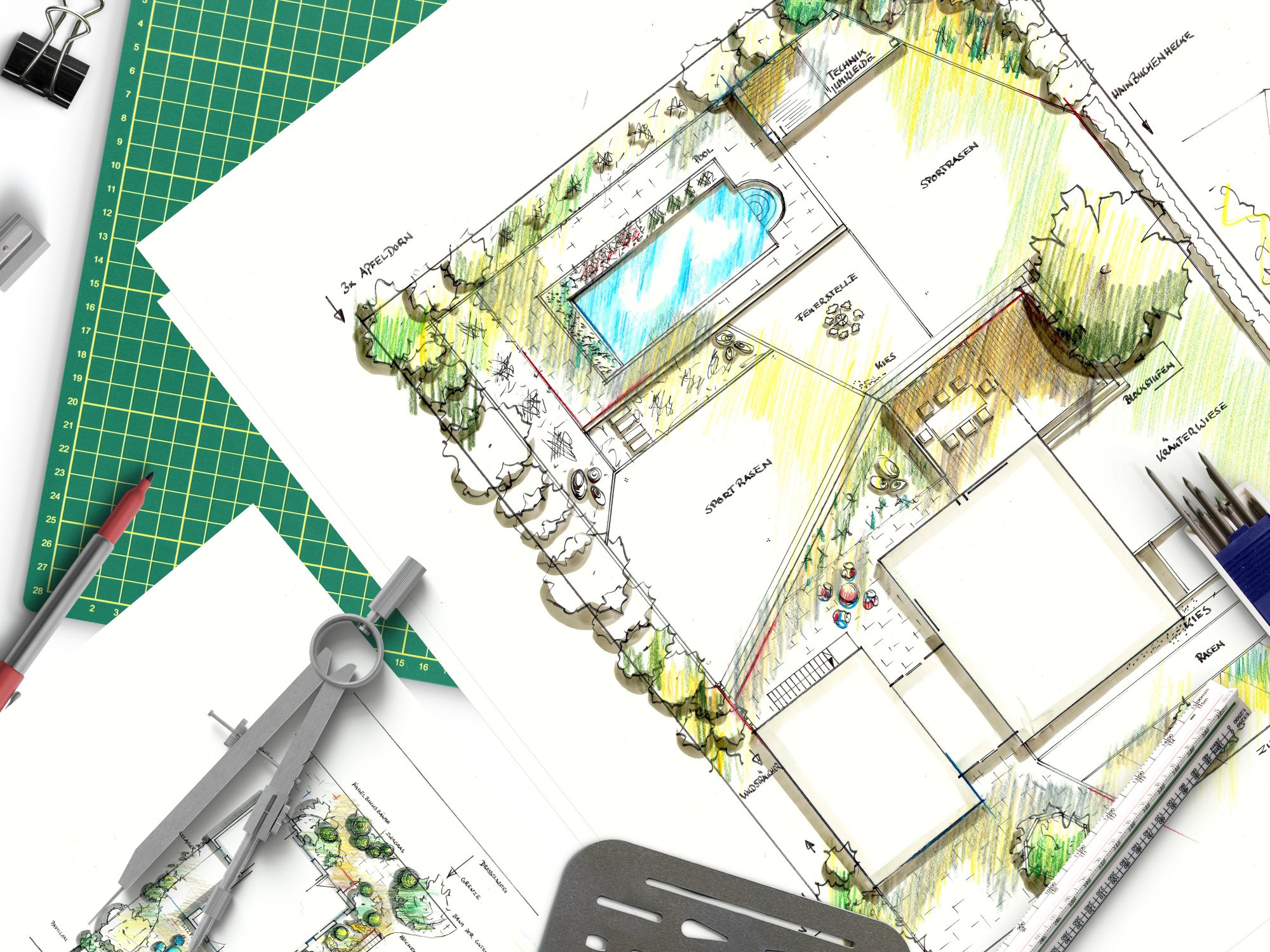 Conception de plans de jardins autour de Mulhouse, Thann et Cernay Audincourt